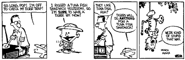 La prima striscia di Calvin & Hobbes
